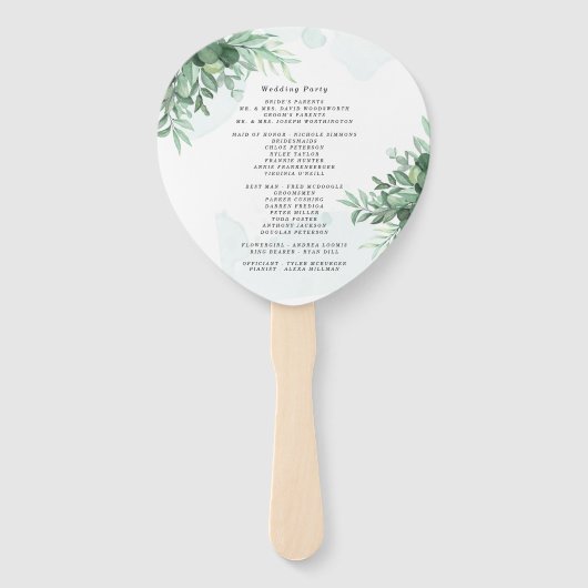 Éventail Calligraphie simple végétation rustique (Dos)