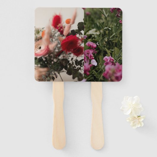 Éventail Camellia (Devant et derrière)