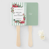 Éventail Cameo Green Faire-part de mariage (Devant et derrière)