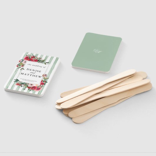 Éventail Cameo Green Faire-part de mariage (Non-assemblé)