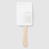 Éventail Camille Antique Gold Programme de mariage moderne (Devant)