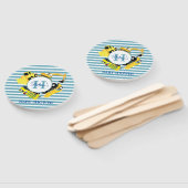 Éventail Camions de construction personnalisés Baby shower  (Non-assemblé)