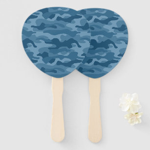 Éventail Camo Monocolore Bleu Acier