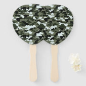 Éventail Camouflage urbain numérique à 8 bits / Camo (Devant et derrière)