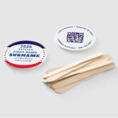 Éventail Campagne du Parti Démocrate QR personnalisé & Date (Non-assemblé)