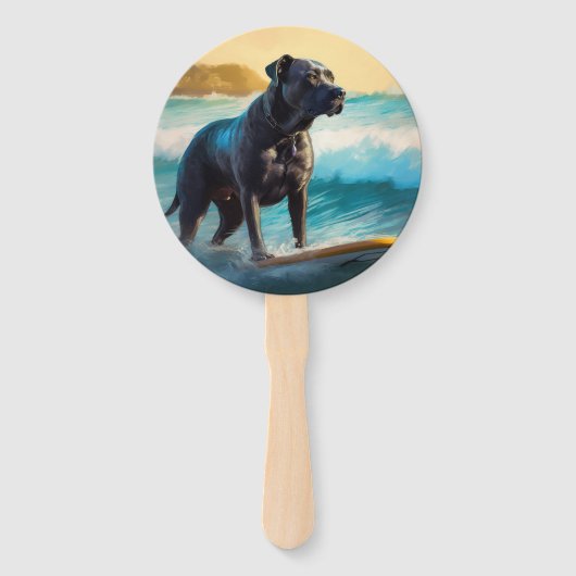 Éventail Cane Corso Beach Surf Peinture (Dos)