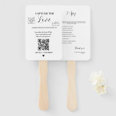 Éventail Capturez la carte de code QR Love Mariage, Carte p (Devant et derrière)