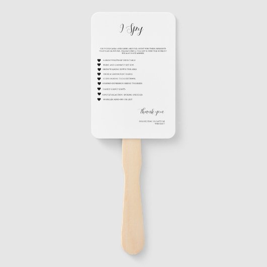 Éventail Capturez la carte de code QR Love Mariage, Carte p (Dos)