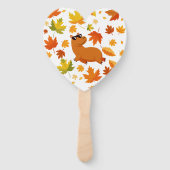 Éventail Capybara Fall Fan | Design animal à thème d'automn (Dos)