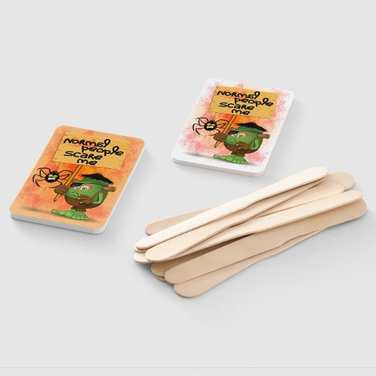 Éventail Caractère Frankenstein de 'Normal People Scare Me' (Non-assemblé)