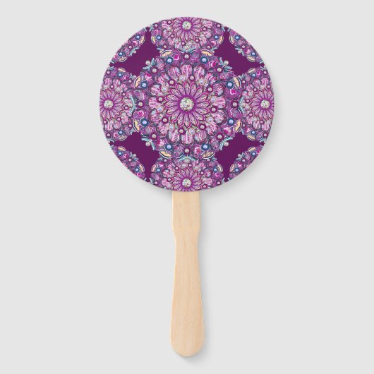 Éventail Cardinal Red Rosace (Dos)