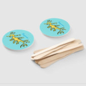 Éventail Caricature amusante de dragon de mer feuillu (Non-assemblé)