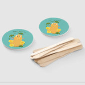 Éventail Caricature citrouille gourde en beuret joyeux (Non-assemblé)