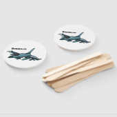 Éventail Caricature d'avion de chasse militaire (Non-assemblé)