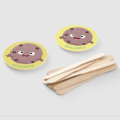 Éventail Caricature de biscuit à puce en chocolat (Non-assemblé)