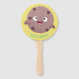 Éventail Caricature de biscuit à puce en chocolat