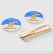 Éventail Caricature de dromadaire joyeux et souriant (Non-assemblé)