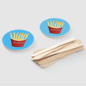 Éventail Caricature de frites Cute kawaii fast food (Non-assemblé)