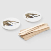 Éventail Caricature de lézard rouge (Non-assemblé)