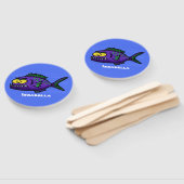 Éventail Caricature de poisson de Piranha (Non-assemblé)