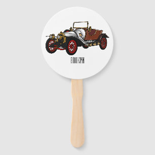 Éventail Caricature de voiture classique 1920