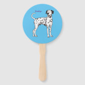 Éventail Caricature pour chien dalmate (Dos)