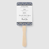 Éventail Carreaux Bleus Mariage Ventilateur de commande de (Dos)