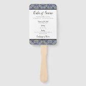 Éventail Carreaux Bleus Mariage Ventilateur de commande de (Devant)