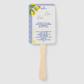 Éventail Carrelage marocain bleu personnalisable Ventilateu (Devant)