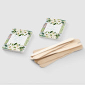 Éventail Carte avec Fleurs thème de voyage Mariage ou fête (Non-assemblé)