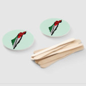 Éventail Carte de Palestine avec drapeau et Motif Keffiyeg (Non-assemblé)