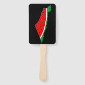 Éventail Carte de Palestine Watermelon Symbole de la libert (Devant)