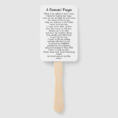 Éventail Carte de prière du pompier Diplôme de pompier (Dos)