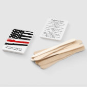 Éventail Carte de prière pompier mince Red Line Graduation (Non-assemblé)