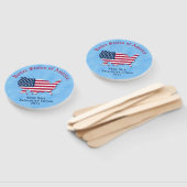 Éventail Carte du drapeau américain personnalisé États-Unis (Non-assemblé)