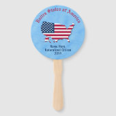 Éventail Carte du drapeau américain personnalisé États-Unis (Devant)