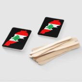 Éventail Carte du Liban avec drapeau (Non-assemblé)