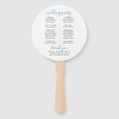 Éventail Carte du monde Blue Voyage thème de mariage Fan (Dos)