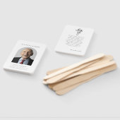 Éventail Carte photo de prière funéraire minimal moderne (Non-assemblé)