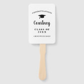 Éventail Carte simple de mortier photo Diplôme moderne (Devant)