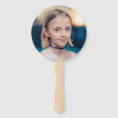 Éventail Castle Princess Fête d'anniversaire fille photo (Dos)