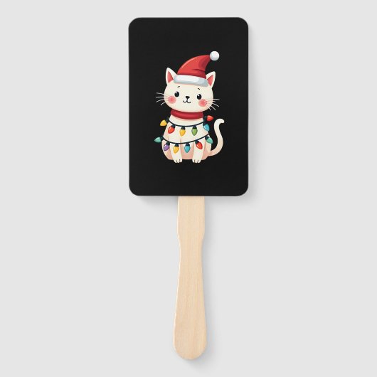 Éventail Cat Christmas Tree Christmas (4) (Devant)