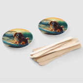 Éventail Cavalier King Beach Surf Peinture (Non-assemblé)