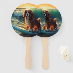 Éventail Cavalier King Beach Surf Peinture