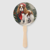 Éventail Cavalier King Charles Spaniel Chien Noël (Dos)