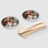 Éventail Cavalier King Charles Spaniel Chien Noël (Non-assemblé)