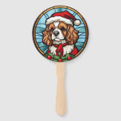 Éventail Cavalier King Charles Spaniel Verre Noël (Dos)