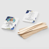 Éventail Célébration de la florale en bleu de Mémorial du V (Non-assemblé)