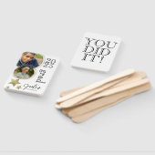 Éventail Célébration de la graduation moderne Gold Photo Bl (Non-assemblé)