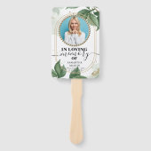 Éventail Célébration de la vie des funérailles de verdure b (Devant)